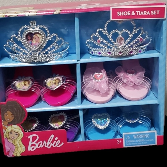 barbie tiara and shoe set